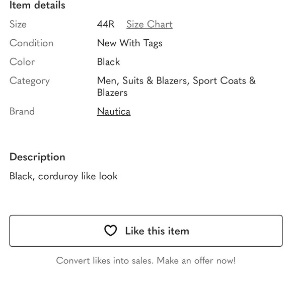 Nautica Men's Dark Blazer